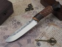 Нож Вепрь, клинок из кованой стали Х12МФ, рукоять стабилизированная карельская береза, бубинга