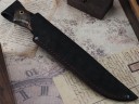 Нож Вепрь, клинок из кованой стали Х12МФ, рукоять стабилизированная карельская береза, бубинга