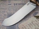 Нож Скиннер, клинок из кованой стали Х12МФ, рукоять морёный граб