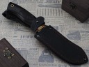 Нож Скиннер, клинок из кованой стали Х12МФ, рукоять морёный граб