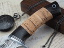 Нож Куница, клинок из кованой стали Х12МФ, рукоять венге, береста