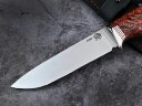Нож Лиса, клинок из стали Bohler Elmax, рукоять микарта, больстер нейзильбер