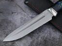 Нож Вепрь, клинок из стали Bohler M390, рукоять хаотичная микарта, больстер нейзильбер