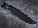 Нож Вепрь, клинок из стали Bohler M390, рукоять хаотичная микарта, больстер нейзильбер