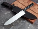Набор ножей для кухни № 18 из стали Bohler N690, цельнометаллические, накладки морёный граб + подставка под ножи в подарок