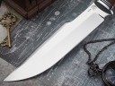 Нож Медведь, клинок из стали Bohler K340, рукоять дюраль, текстолит с резьбой ручной работы