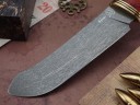 Нож Скиннер, клинок из тигельного булата, рукоять морёный граб, стабилизированная карельская береза