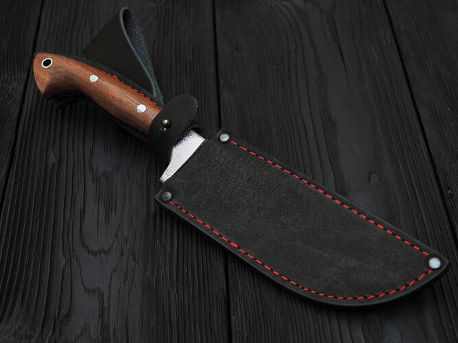 Нож Пчак, клинок из стали Bohler К340, цельнометаллический, накладки дюраль. бубинга