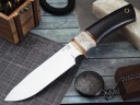 Нож Ворон, клинок из стали Bohler К340, рукоять морёный граб, вставка элфорин