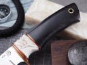 Нож Ворон, клинок из стали Bohler К340, рукоять морёный граб, вставка элфорин