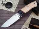 Нож Бобр, клинок из стали Bohler К340, рукоять карельская береза, вставка морёный граб