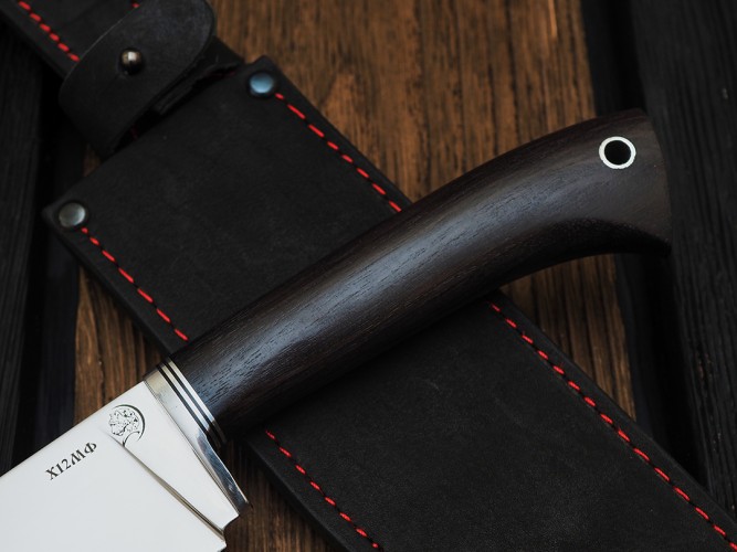 Нож Пчак, клинок из кованой стали Х12МФ, рукоять мореный граб