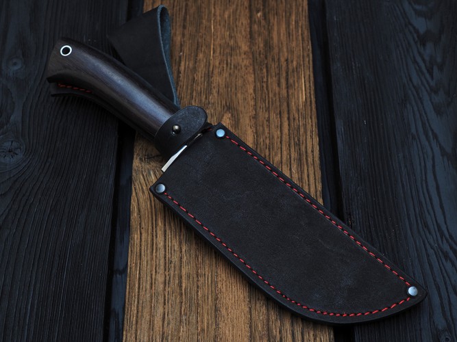 Нож Пчак, клинок из кованой стали Х12МФ, рукоять мореный граб