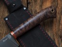 Нож Пчак, клинок из тигельного булата, рукоять стабилизированная карельская береза
