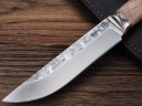 Нож Мангуст, клинок из кованой стали Х12МФ, рукоять литье мельхиор, карельская береза