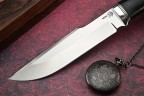 Нож Медведь, клинок из стали Bohler N690, рукоять дюраль, наборная кожа