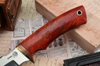 Нож Тигр, клинок из стали Bohler N690, рукоять стабилизированная карельская береза