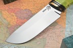 Нож Бобр, клинок из стали Bohler N690, рукоять стабилизированный кап клена