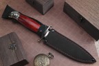 Нож Авторская Финка НКВД, клинок из стали Bohler N690, рукоять художественное литье мельхиор, стабилизированная карельская береза