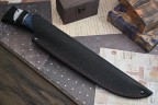 Нож Аллигатор, клинок из стали Bohler N690, рукоять дюраль, морёный граб, стабилизированная карельская береза