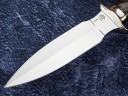 Нож Спартак, клинок из стали Bohler К340, рукоять литье мельхиор, стабилизированная карельская береза