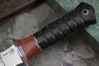 Нож Спартак, клинок из стали Bohler N690, рукоять бубинга, венге с резьбой