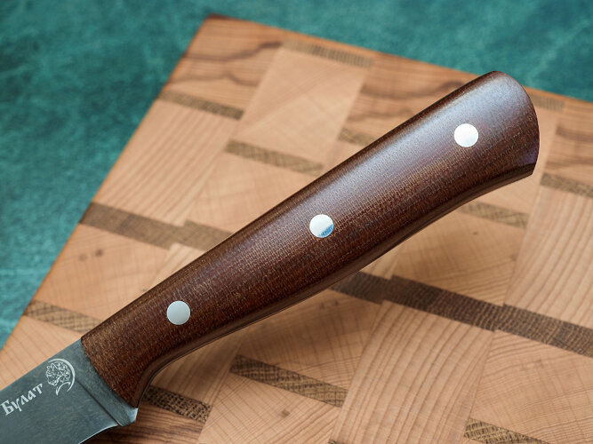 Нож Филейный № 3, клинок из тигельного булата, цельнометаллический, накладки текстолит