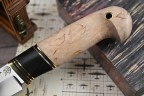 Нож Вепрь, клинок из стали Bohler N690, рукоять граб, карельская береза
