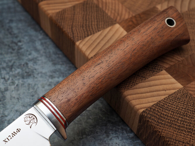 Нож Филейный № 1, клинок из кованой стали Х12МФ, рукоять бубинга