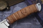 Нож Скиннер, клинок из стали Bohler N690, рукоять дюраль береста