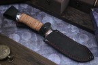 Нож Скиннер, клинок из стали Bohler N690, рукоять дюраль береста