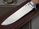 Нож Лиса, клинок из стали Bohler S390, рукоять дюраль, береста