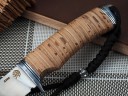 Нож Лиса, клинок из стали Bohler S390, рукоять дюраль, береста