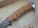 Нож Филейный № 2, клинок из тигельного булата, рукоять дюраль, береста