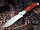 Нож Диверсант, клинок из стали Bohler N690, рукоять дюраль, стабилизированная карельская береза