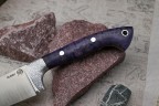 Нож Пчак, клинок из стали Bohler ELMAX, цельнометаллический, накладки дюраль, стабилизированная карельская береза