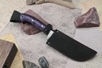 Нож Пчак, клинок из стали Bohler ELMAX, цельнометаллический, накладки дюраль, стабилизированная карельская береза
