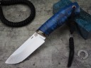 Нож Бобр, клинок из стали Bohler S390, рукоять из стабилизированной карельской березы
