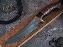 Нож Акула, клинок из алмазной стали ХВ5, рукоять граб, текстолит, мозаичный пин