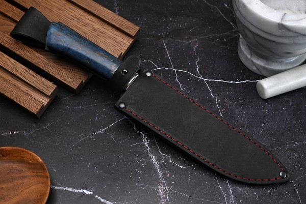 Нож Шеф-повар № 3, клинок из стали Bohler ELMAX, рукоять из стабилизированной карельской березы