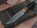 Нож Аллигатор, клинок из алмазной стали ХВ5, рукоять бубинга, граб резной