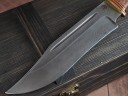 Нож Аллигатор, клинок из алмазной стали ХВ5, рукоять бубинга, граб резной