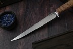 Нож Филейный № 1, клинок из стали Bohler ELMAX, рукоять дюраль, береста