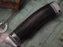 Нож Лиса, клинок из алмазной стали ХВ5, рукоять литьё мельхиор, венге