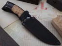Нож Тигр, клинок из алмазной стали ХВ5, рукоять морёный граб, береста