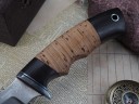 Нож Тигр, клинок из алмазной стали ХВ5, рукоять морёный граб, береста