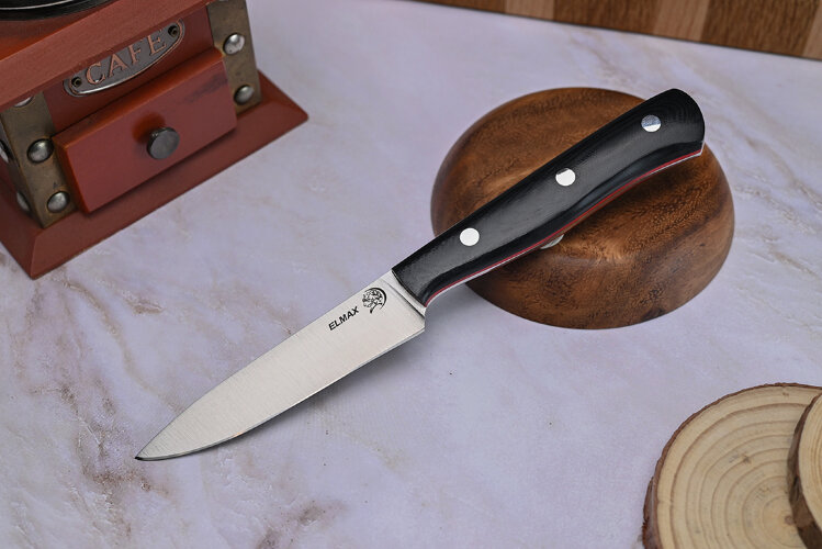Нож Шеф-повар № 1, клинок из стали Bohler ELMAX, цельнометаллический, накладки микарта