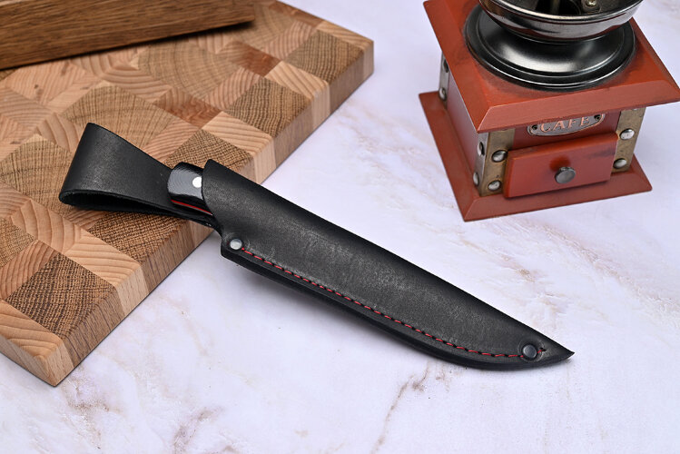 Нож Шеф-повар № 1, клинок из стали Bohler ELMAX, цельнометаллический, накладки микарта