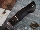 Нож Гепард, клинок из стали Bohler К340, рукоять дерево венге, стабилизированная карельская береза, мозаичный пин