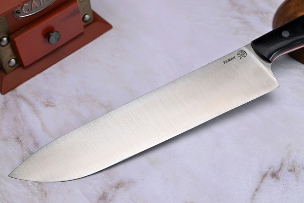 Нож Шеф-повар № 3, клинок из стали Bohler ELMAX, цельнометаллический, накладки микарта